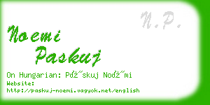 noemi paskuj business card